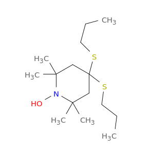 Piperidine, 1-hydroxy-2,2,6,6-tetramethyl-4,4-bis(propylthio)-