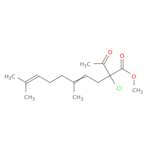 4,8-Decadienoic acid, 2-acetyl-2-chloro-5,9-dimethyl-, methyl ester