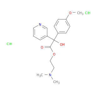 3-Pyridineacetic acid, a-hydroxy-a-(4-methoxyphenyl)-,2-(dimethylamino)ethyl ester, hydrochloride (1:2)