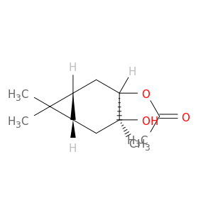 (1r,3r,4s,6s)-4-hydroxy-4,7,7-trimethylbicyclo[4.1.0]hept-3-yl acetate
