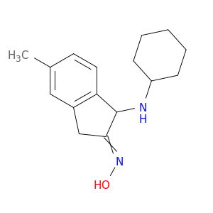 2H-Inden-2-one, 1-(cyclohexylamino)-1,3-dihydro-5-methyl-, oxime