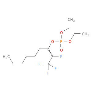 Phosphoric acid, diethyl 1-(tetrafluoroethylidene)heptyl ester