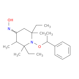 4-Piperidinone, 2,6-diethyl-2,3,6-trimethyl-1-(1-phenylethoxy)-, oxime