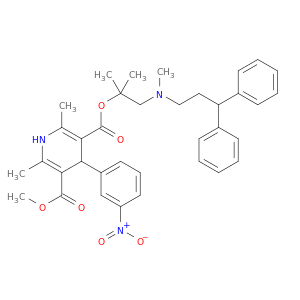 3,5-吡啶二甲酸,1,4-二氢-2,6-二甲基-4-(3-硝基苯基)-,3-[2-[(3,3-二苯基丙基)甲基氨基]-1,1-二甲基乙基]5-甲酯