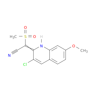 Acetonitrile, (3-chloro-7-methoxy-2(1H)-quinolinylidene)(methylsulfonyl)-