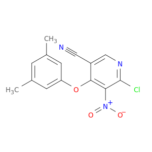 3-Pyridinecarbonitrile, 6-chloro-4-(3,5-dimethylphenoxy)-5-nitro-