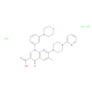 6-fluoro-1-[3-(morpholin-4-yl)phenyl]-4-oxo-7-[4-(pyridin-2-yl)piperazin-1-yl]-1,4-dihydro-1,8-naphthyridine-3-carboxylic acid