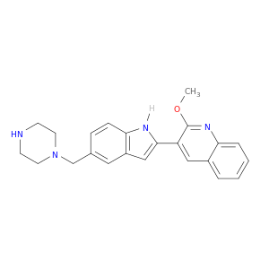 Quinoline, 2-methoxy-3-[5-(1-piperazinylmethyl)-1H-indol-2-yl]-