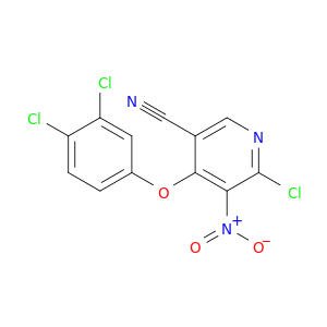 3-Pyridinecarbonitrile, 6-chloro-4-(3,4-dichlorophenoxy)-5-nitro-