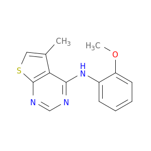Thieno[2,3-d]pyrimidin-4-amine, N-(2-methoxyphenyl)-5-methyl-