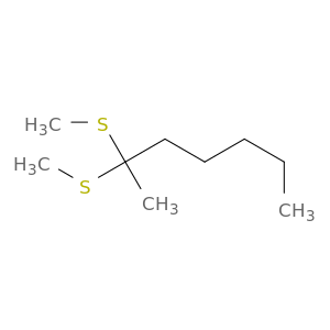 Heptane, 2,2-bis(methylthio)-