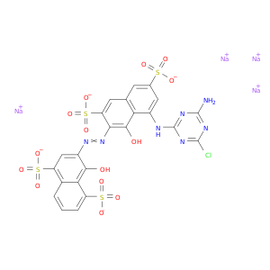 1,5-萘二磺酸,3-[2-[8-[(4-氨基-6-氯-1,3,5-三嗪-2-基)氨基]-1-羟基-3,6-二硫代-二萘基二亚苯基]-4-羟基-,钠盐(1：4)