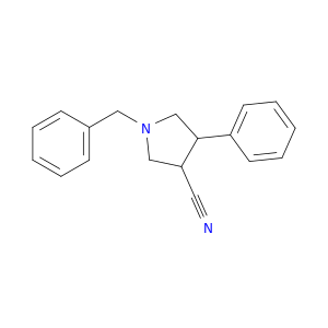 3-Pyrrolidinecarbonitrile,4-phenyl-1-(phenylmethyl)-
