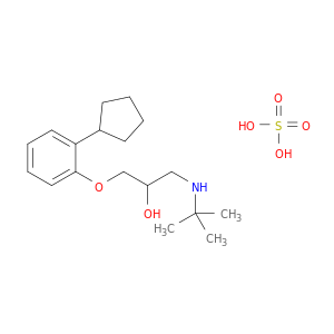 1-(2-cyclopentylphenoxy)-3-(tert-butylamino)propan-2-ol; sulfuric acid