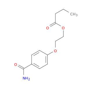 Butanoic acid, 2-[4-(aminocarbonyl)phenoxy]ethyl ester