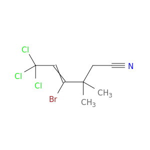 4-Hexenenitrile, 4-bromo-6,6,6-trichloro-3,3-dimethyl-