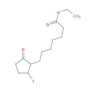 Cyclopentaneheptanoic acid, 2-iodo-5-oxo-, ethyl ester