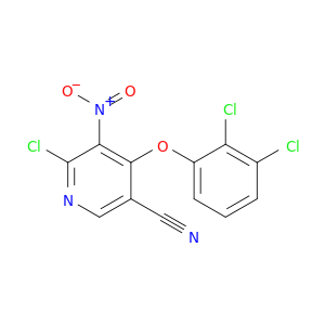 3-Pyridinecarbonitrile, 6-chloro-4-(2,3-dichlorophenoxy)-5-nitro-