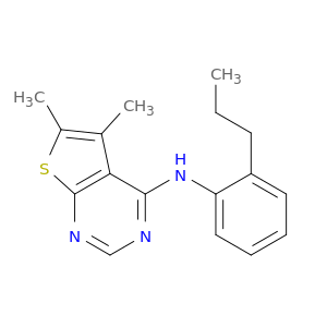 Thieno[2,3-d]pyrimidin-4-amine, 5,6-dimethyl-N-(2-propylphenyl)-