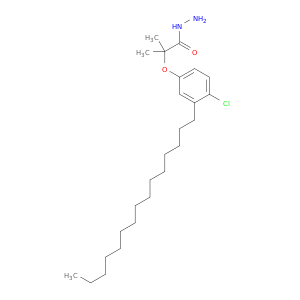 Propanoic acid,2-(4-chloro-3-pentadecylphenoxy)-2-methyl-, hydrazide