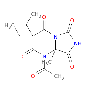 Imidazo[1,5-a]pyrimidine-2,4,6,8(3H,7H)-tetrone,1-acetyl-3,3-diethyldihydro-8a-methyl-