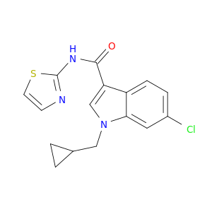1H-Indole-3-carboxamide, 6-chloro-1-(cyclopropylmethyl)-N-2-thiazolyl-
