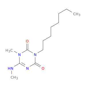 1,3,5-Triazine-2,4(1H,3H)-dione, 1-methyl-6-(methylamino)-3-octyl-