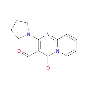 4H-Pyrido[1,2-a]pyrimidine-3-carboxaldehyde, 4-oxo-2-(1-pyrrolidinyl)-
