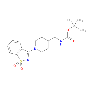tert-Butyl ((1-(1,1-dioxidobenzo[d]isothiazol-3-yl)piperidin-4-yl)methyl)carbamate