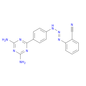 Benzonitrile,2-[3-[4-(4,6-diamino-1,3,5-triazin-2-yl)phenyl]-2-triazen-1-yl]-