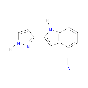1H-Indole-4-carbonitrile, 2-(1H-pyrazol-3-yl)-