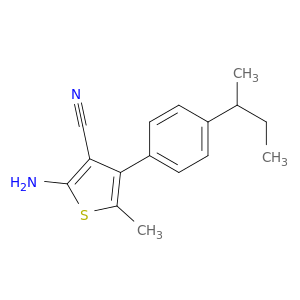 2-Amino-4-(4-(sec-butyl)phenyl)-5-methylthiophene-3-carbonitrile