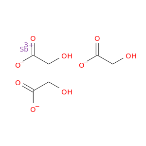 Acetic acid,2-hydroxy-, 1,1',1''-stibylidyne ester