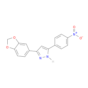 1H-Pyrazole, 3-(1,3-benzodioxol-5-yl)-5-(4-nitrophenyl)-