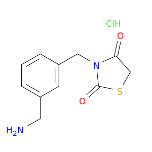 3-{[3-(aminomethyl)phenyl]methyl}-1,3-thiazolidine-2,4-dione hydrochloride