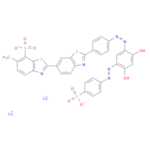 [2,6'-bibenzothiazole]-7-磺酸,2'-[4-[2--[2,4-二羟基-5-[2-(4-硫代苯基)二苯基]苯基]苯基]-6-甲基-,钠盐(1：2)