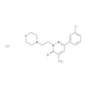 3(2H)-Pyridazinone,6-(3-chlorophenyl)-4-methyl-2-[2-(4-morpholinyl)ethyl]-, hydrochloride (1:1)