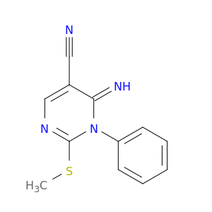 6-imino-2-methylsulfanyl-1-phenyl-pyrimidine-5-carbonitrile