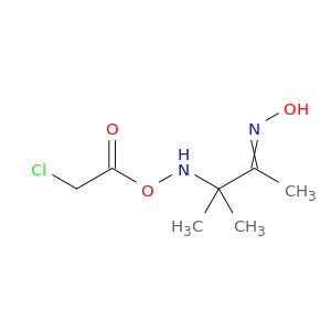 2-Butanone, 3-[[(chloroacetyl)oxy]amino]-3-methyl-, 2-oxime