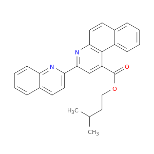 Benzo[f]quinoline-1-carboxylic acid, 3-(2-quinolinyl)-, 3-methylbutyl ester