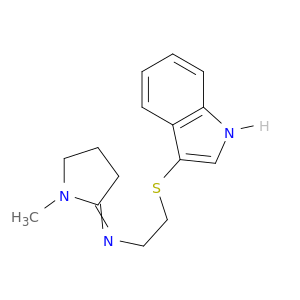 Ethanamine, 2-(1H-indol-3-ylthio)-N-(1-methyl-2-pyrrolidinylidene)-