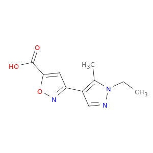 3-(1-乙基-5-甲基-1H-吡唑-4-基)-1,2-噁唑-5-羧酸