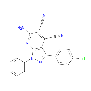 6-Amino-3-(4-chlorophenyl)-1-phenyl-1H-pyrazolo[3,4-b]pyridine-4,5-dicarbonitrile