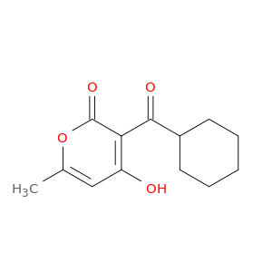 2H-Pyran-2-one, 3-(cyclohexylcarbonyl)-4-hydroxy-6-methyl-