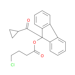 Butanoic acid, 4-chloro-, 9-(cyclopropylcarbonyl)-9H-fluoren-9-yl ester