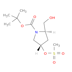 (2R,4S)-TERT-BUTYL 2-(HYDROXYMETHYL)-4-(METHYLSULFONYLOXY)PYRROLIDINE-1-CARBOXYLATE
