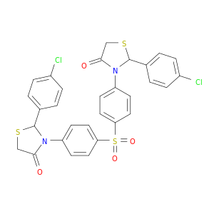 4-Thiazolidinone, 3,3'-(sulfonyldi-4,1-phenylene)bis[2-(4-chlorophenyl)-