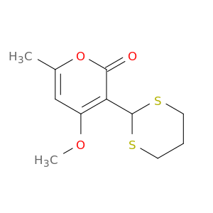 2H-Pyran-2-one, 3-(1,3-dithian-2-yl)-4-methoxy-6-methyl-