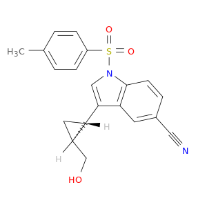 1H-INDOLE-5-CARBONITRILE, 3-[(1S,2S)-2-(HYDROXYMETHYL)CYCLOPROPYL]-1-[(4-METHYLPHENYL)SULFONYL]-