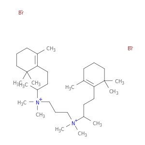 3-[DIMETHYL-[4-(2,6,6-TRIMETHYL-1-CYCLOHEXENYL)BUTAN-2-YL]AZANIUMYL]PROPYL-DIMETHYL-[4-(2,6,6-TRIMETHYL-1-CYCLOHEXENYL)BUTAN-2-YL]AZANIUM DIBROMIDE